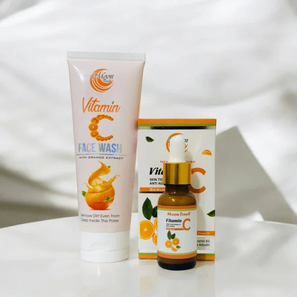 Vitamin C Face Wash + Vitamin C Face Serum (Pack of Two)|FUSION SHOP